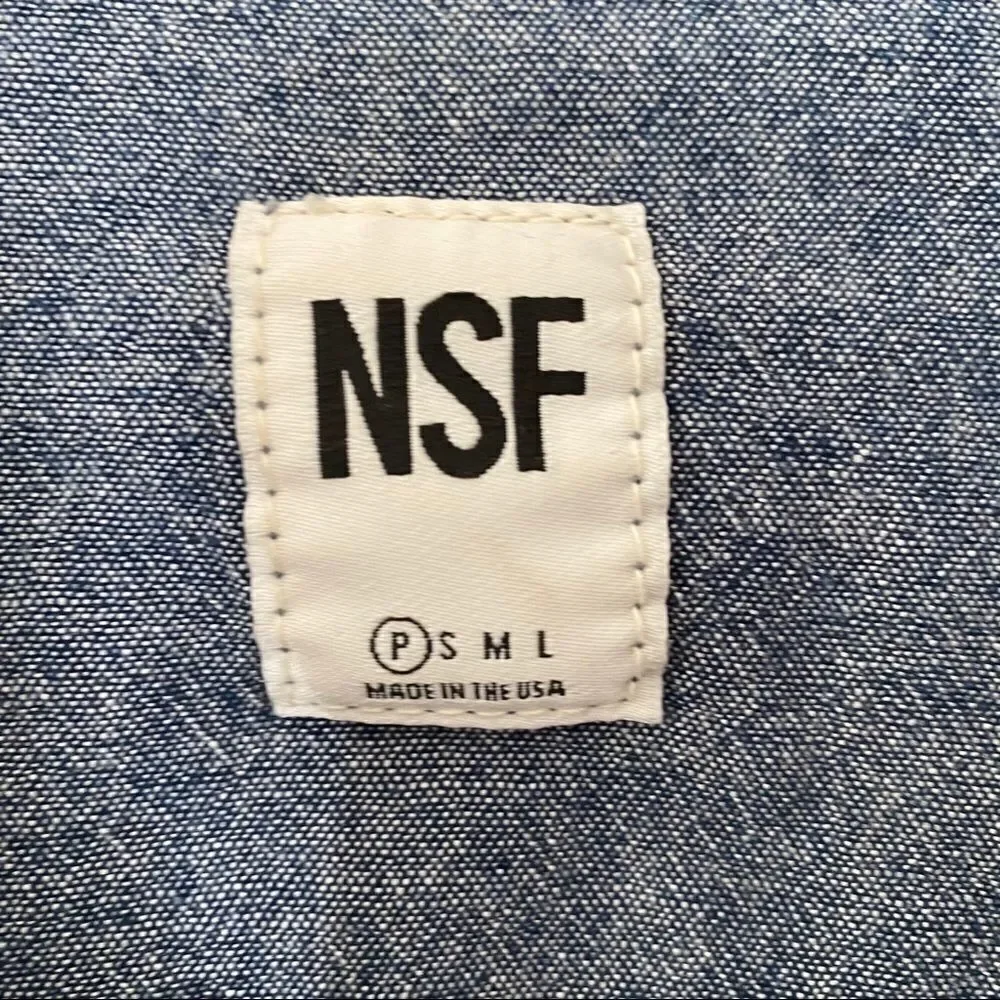 NSF Plaid Two Tone Pearl Button Down Shirt - Picture 8 of 9